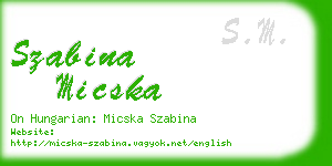 szabina micska business card